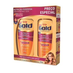 Kit Niely Gold Nutrição Poderosa Shampoo 300ml + Condicionador 200ml