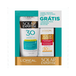 Kit L'Oréal Expertise Protetor Solar Corporal FPS30 200ml + Protetor Solar Facial Antirrugas 25g