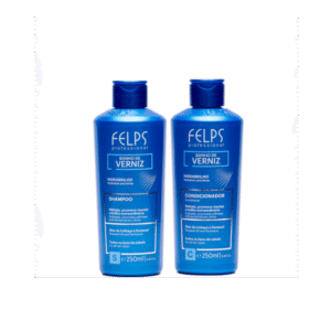 Kit Felps Profissional Duo Brilho Intenso Banho de Verniz Shampoo e Condicionador 250mL