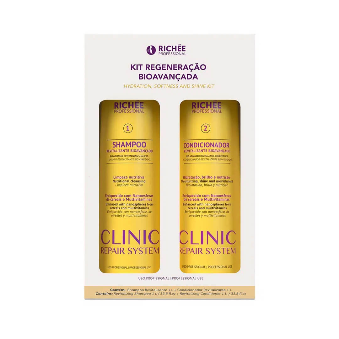 Kit Richée Clinic Repair Shampoo + Condicionador 1000ml