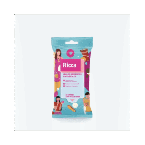 Lenço Umedecido Ricca Antissíptico Snacks 10 Unidades 3801