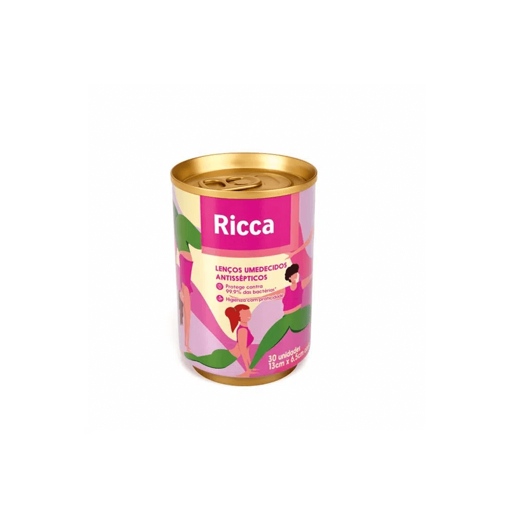 Lenços Ricca Antissépticos 30 unidades R:3799