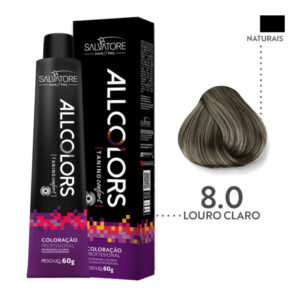 Coloração Salvatore All Colors 8.0 Louro Claro 60g