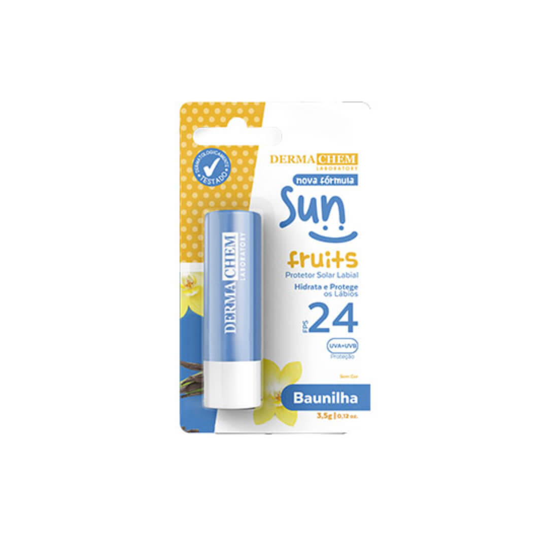 Protetor Labial Dermachem Sun Fruits Baunilha FPS24