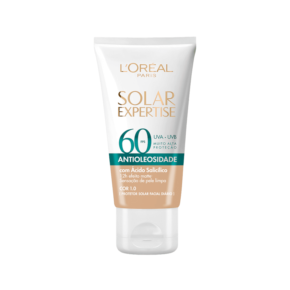 Protetor Solar Facial L'Oréal Paris Expertise Antioleosidade FPS 60 Cor Clara 40g