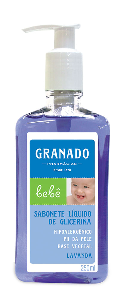 Sabonete Líquido Granado Bebê Glicerina Lavanda 250ml